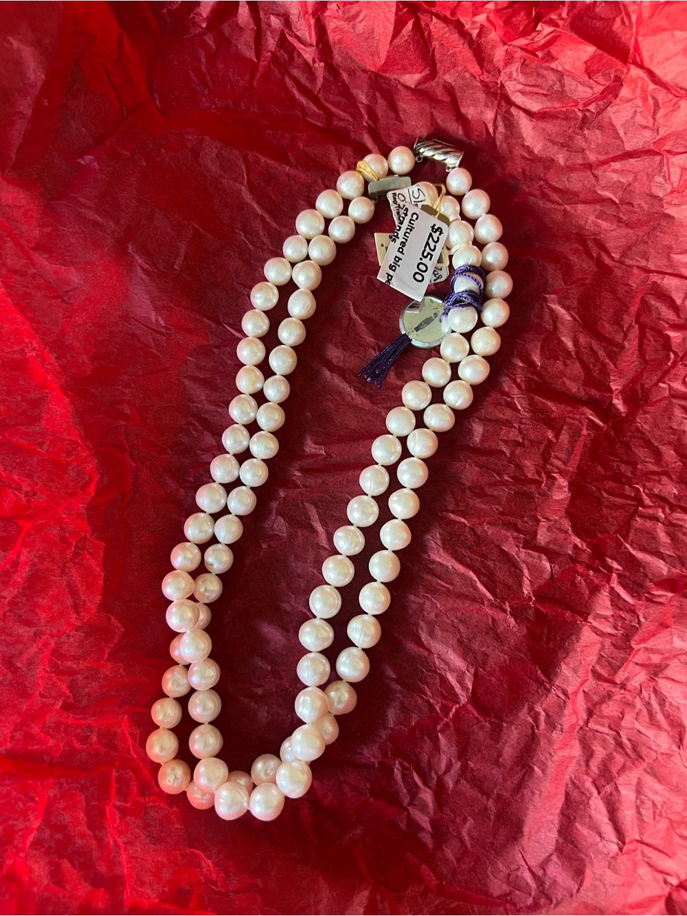 Pearl Double-Strand Necklace - White Pearls